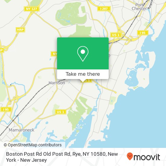 Mapa de Boston Post Rd Old Post Rd, Rye, NY 10580