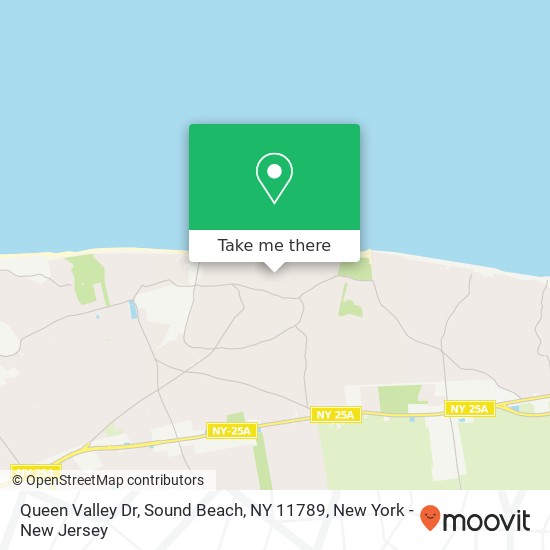 Mapa de Queen Valley Dr, Sound Beach, NY 11789