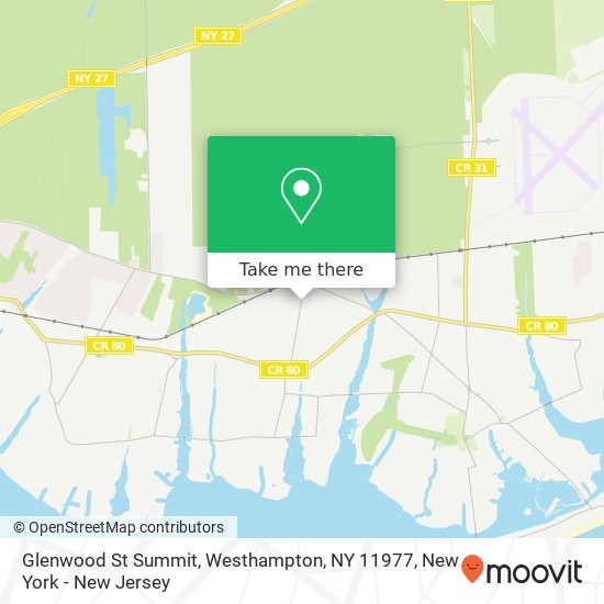 Mapa de Glenwood St Summit, Westhampton, NY 11977