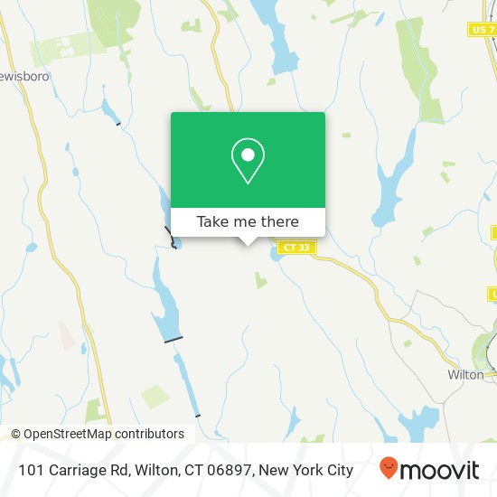 Mapa de 101 Carriage Rd, Wilton, CT 06897