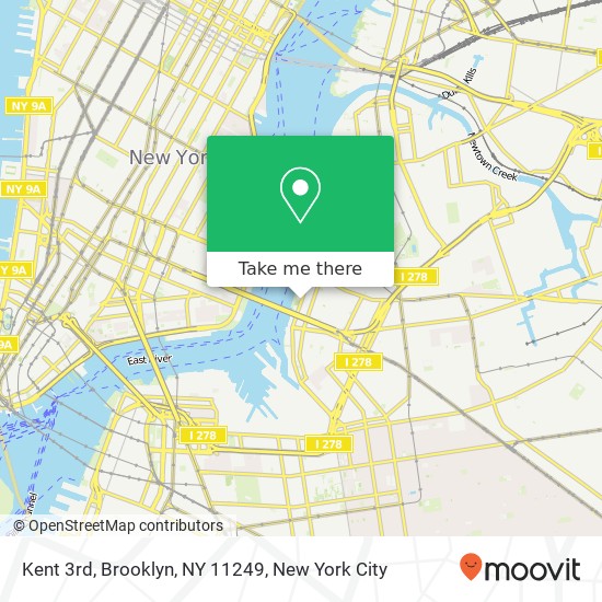 Mapa de Kent 3rd, Brooklyn, NY 11249