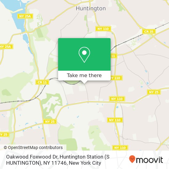 Mapa de Oakwood Foxwood Dr, Huntington Station (S HUNTINGTON), NY 11746