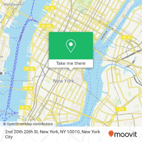 2nd 20th 20th St, New York, NY 10010 map