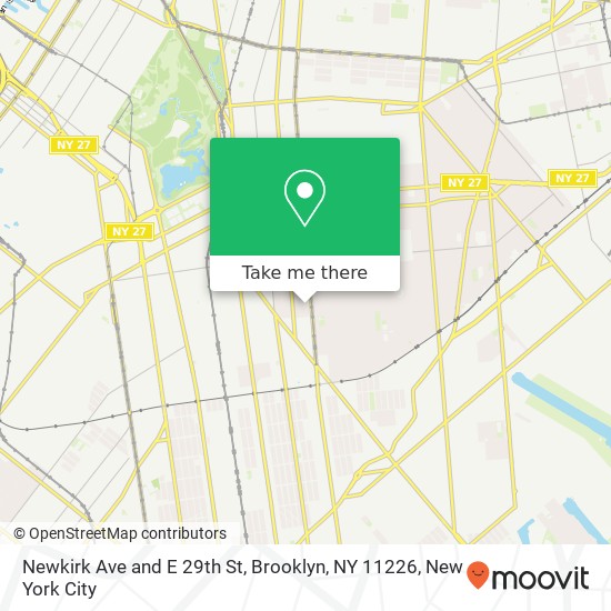 Mapa de Newkirk Ave and E 29th St, Brooklyn, NY 11226