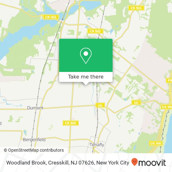 Woodland Brook, Cresskill, NJ 07626 map