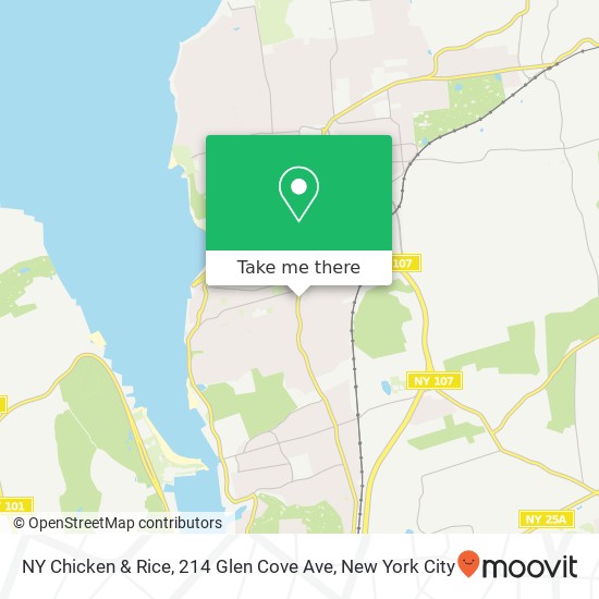 Mapa de NY Chicken & Rice, 214 Glen Cove Ave