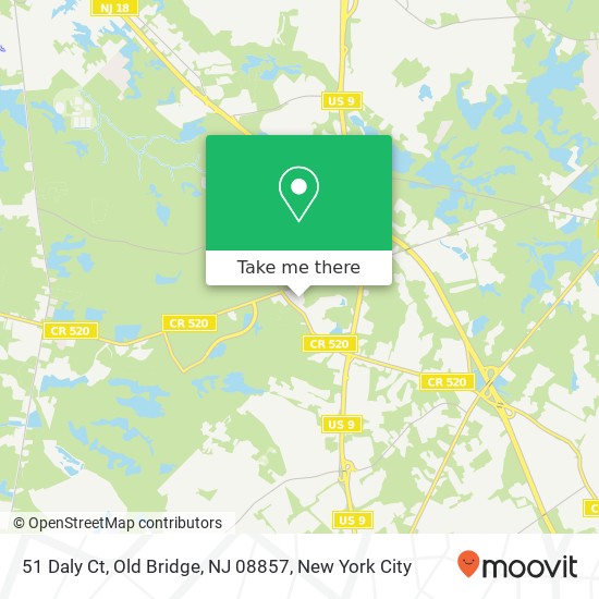 Mapa de 51 Daly Ct, Old Bridge, NJ 08857