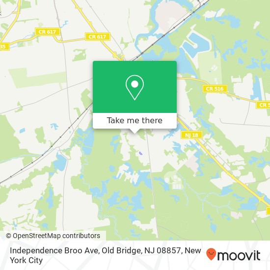 Independence Broo Ave, Old Bridge, NJ 08857 map