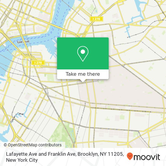 Lafayette Ave and Franklin Ave, Brooklyn, NY 11205 map