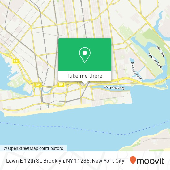 Mapa de Lawn E 12th St, Brooklyn, NY 11235