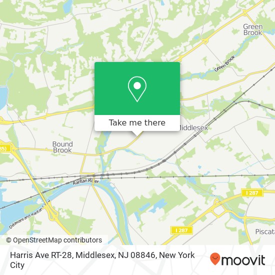 Mapa de Harris Ave RT-28, Middlesex, NJ 08846