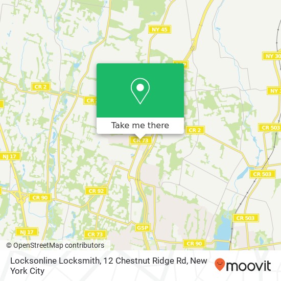 Mapa de Locksonline Locksmith, 12 Chestnut Ridge Rd
