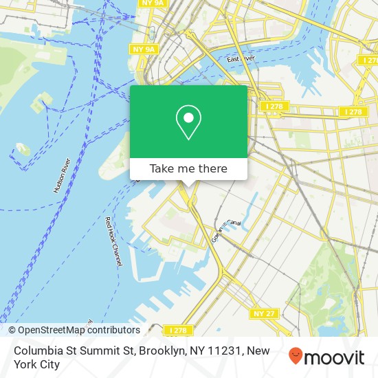 Mapa de Columbia St Summit St, Brooklyn, NY 11231