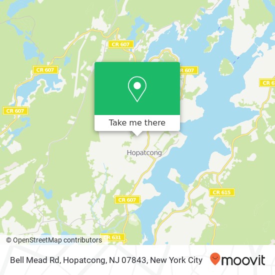 Mapa de Bell Mead Rd, Hopatcong, NJ 07843