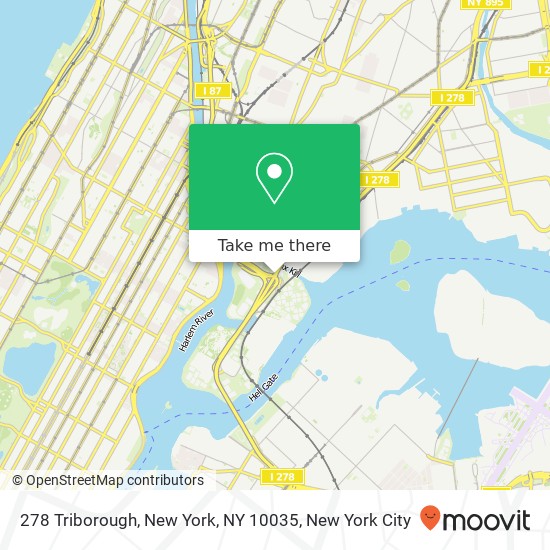 Mapa de 278 Triborough, New York, NY 10035