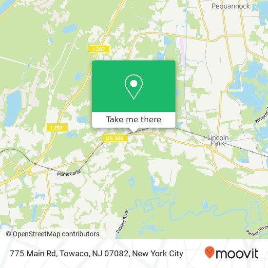 Mapa de 775 Main Rd, Towaco, NJ 07082