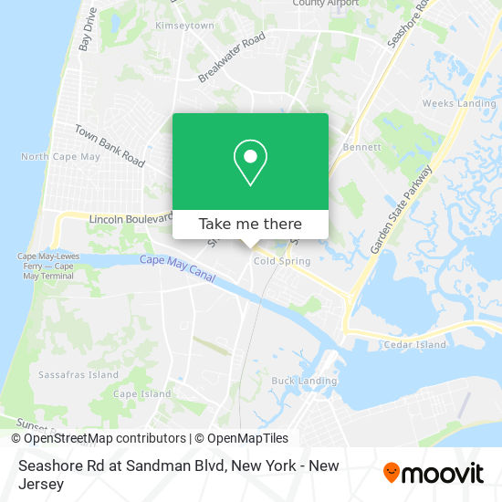 Seashore Rd at Sandman Blvd map