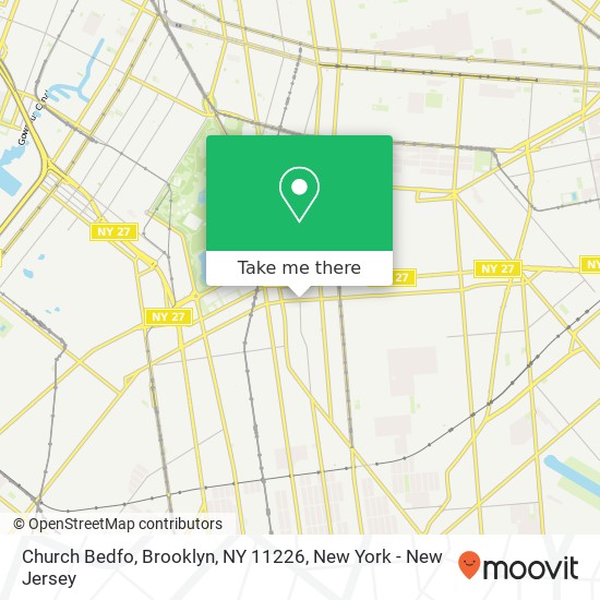 Mapa de Church Bedfo, Brooklyn, NY 11226