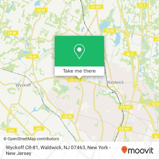 Wyckoff CR-81, Waldwick, NJ 07463 map