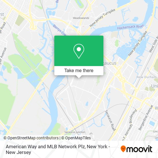 American Way and MLB Network Plz map