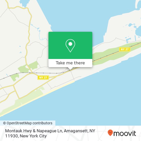 Montauk Hwy & Napeague Ln, Amagansett, NY 11930 map