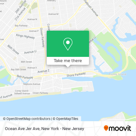 Ocean Ave Jer Ave map