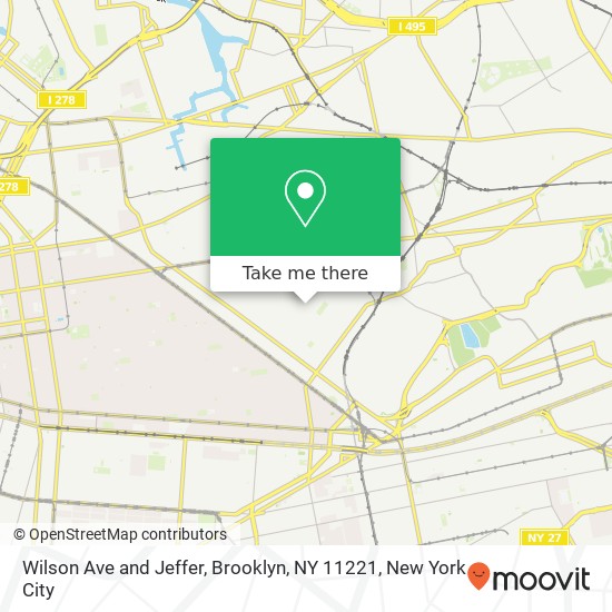 Mapa de Wilson Ave and Jeffer, Brooklyn, NY 11221