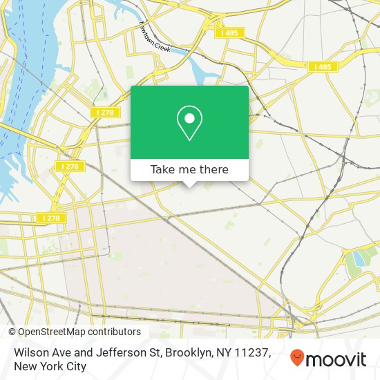 Mapa de Wilson Ave and Jefferson St, Brooklyn, NY 11237