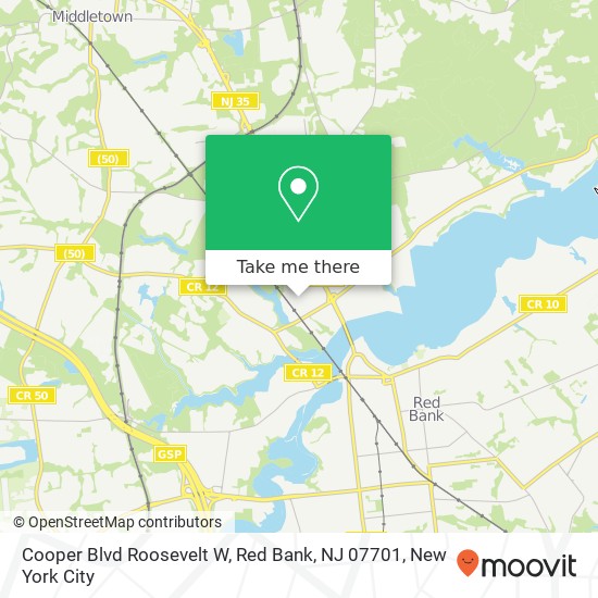 Mapa de Cooper Blvd Roosevelt W, Red Bank, NJ 07701
