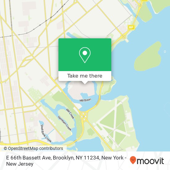 Mapa de E 66th Bassett Ave, Brooklyn, NY 11234