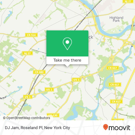 DJ Jam, Roseland Pl map