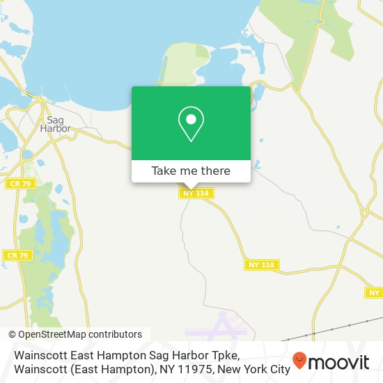 Mapa de Wainscott East Hampton Sag Harbor Tpke, Wainscott (East Hampton), NY 11975