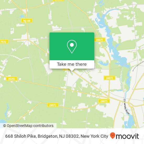 Mapa de 668 Shiloh Pike, Bridgeton, NJ 08302