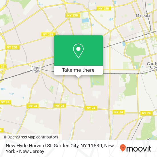 Mapa de New Hyde Harvard St, Garden City, NY 11530
