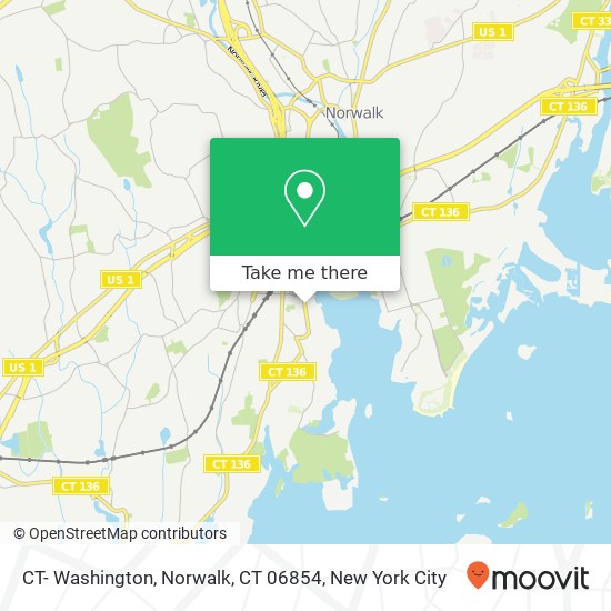 Mapa de CT- Washington, Norwalk, CT 06854