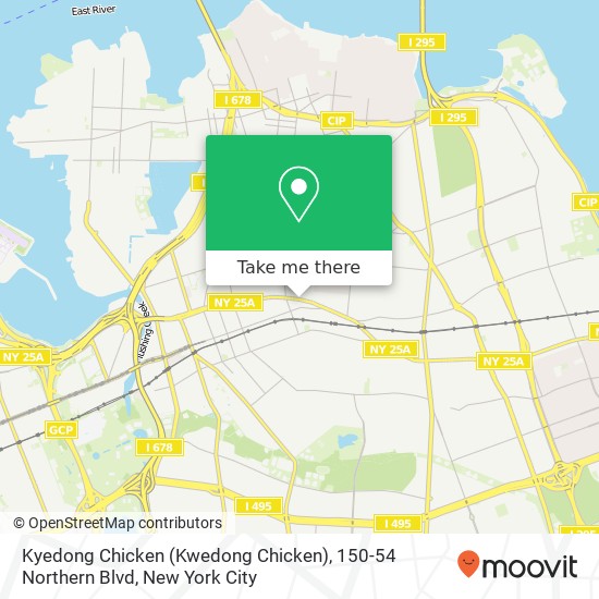 Mapa de Kyedong Chicken (Kwedong Chicken), 150-54 Northern Blvd