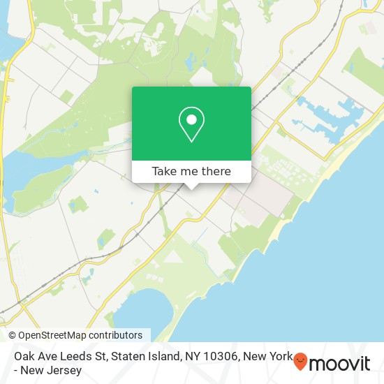 Mapa de Oak Ave Leeds St, Staten Island, NY 10306