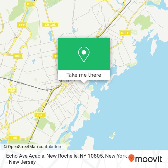 Mapa de Echo Ave Acacia, New Rochelle, NY 10805