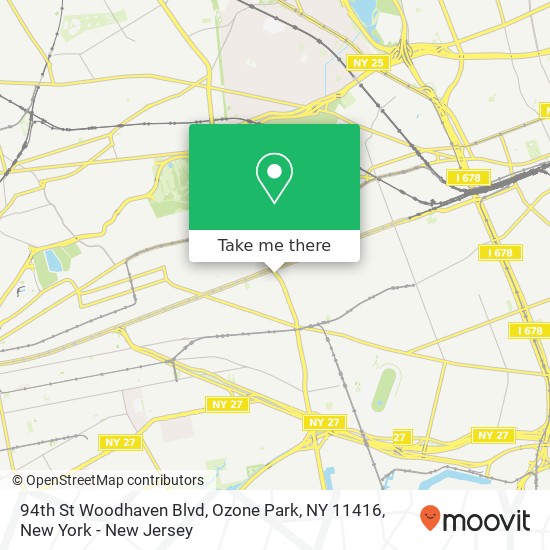 Mapa de 94th St Woodhaven Blvd, Ozone Park, NY 11416
