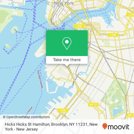 Mapa de Hicks Hicks St Hamilton, Brooklyn, NY 11231