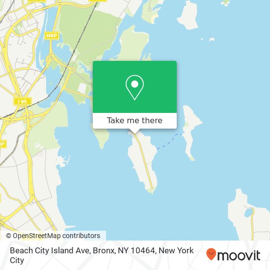 Mapa de Beach City Island Ave, Bronx, NY 10464