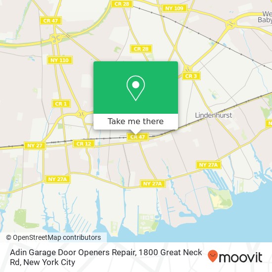 Adin Garage Door Openers Repair, 1800 Great Neck Rd map