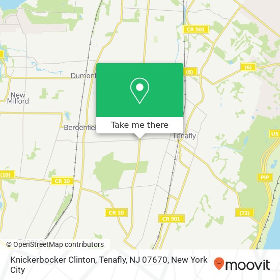 Mapa de Knickerbocker Clinton, Tenafly, NJ 07670