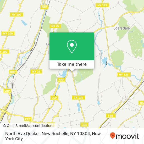 Mapa de North Ave Quaker, New Rochelle, NY 10804