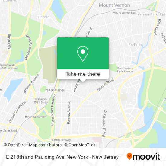 Mapa de E 218th and Paulding Ave