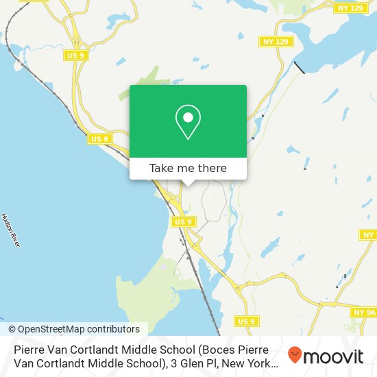 Pierre Van Cortlandt Middle School (Boces Pierre Van Cortlandt Middle School), 3 Glen Pl map