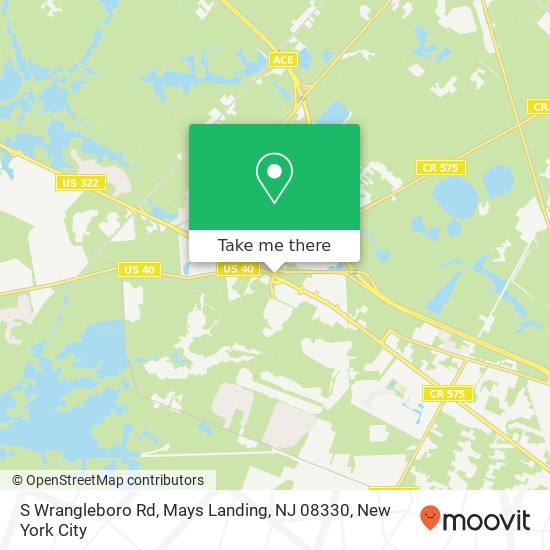 Mapa de S Wrangleboro Rd, Mays Landing, NJ 08330