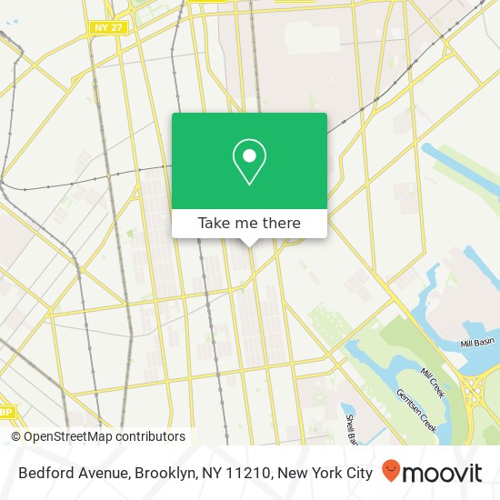 Mapa de Bedford Avenue, Brooklyn, NY 11210