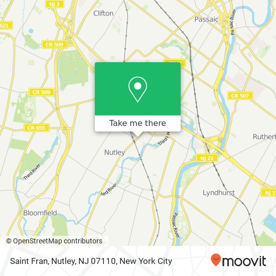 Saint Fran, Nutley, NJ 07110 map