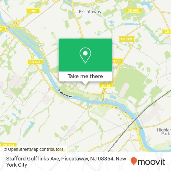 Stafford Golf links Ave, Piscataway, NJ 08854 map